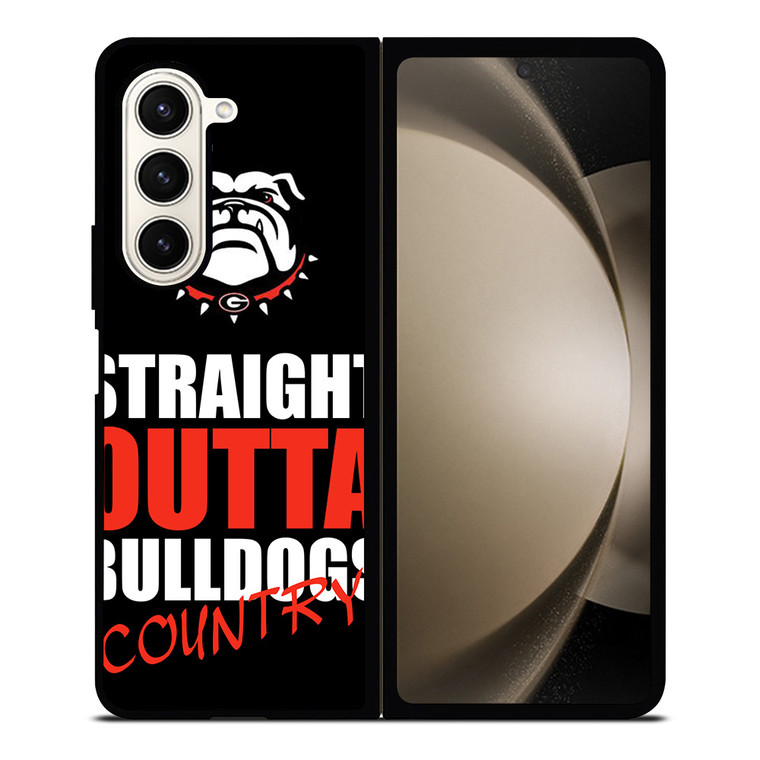 STRAIGHT OUTTA GEORGIA BULLDOGS Samsung Galaxy Z Fold 5 Case Cover