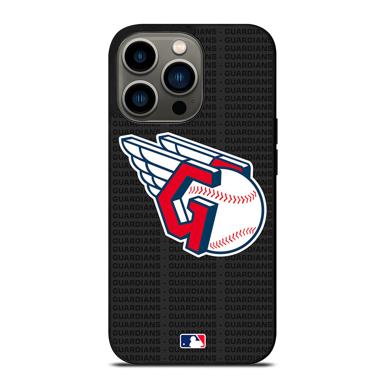 CLEVELAND GUARDIANS BASEBALL BLACK iPhone 13 Pro Case Cover
