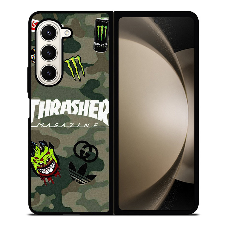 THRASHER SKATEBOARD CAMO COLLAGE Samsung Galaxy Z Fold 5 Case Cover THRASHER SKATEBOARD CAMO COLLAGE Samsung Galaxy Z Fold 5 Case Cover