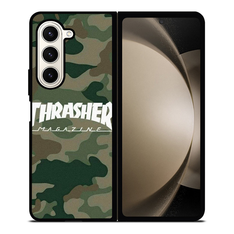 THRASHER SKATEBOARD CAMO Samsung Galaxy Z Fold 5 Case Cover THRASHER SKATEBOARD CAMO Samsung Galaxy Z Fold 5 Case Cover