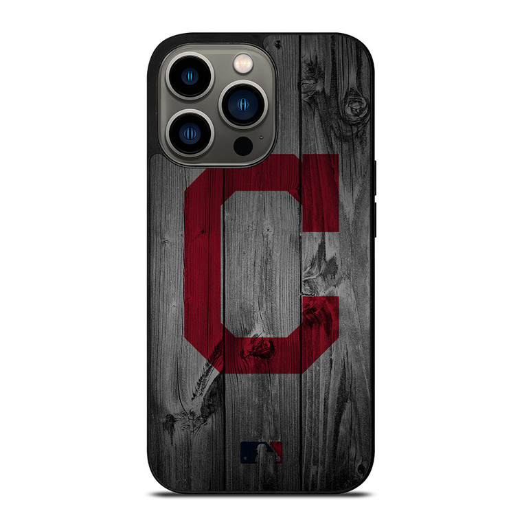 CLEVELAND GUARDIANS BASEBALL MLB WOOD LOGO iPhone 13 Pro Case Cover