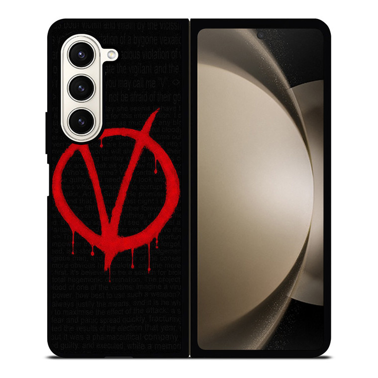 V FOR VENDETTA SYMBOL Samsung Galaxy Z Fold 5 Case Cover