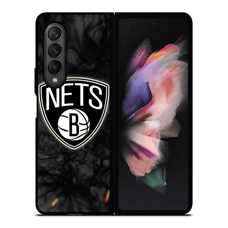 BROOKLYN NETS BASKETBALL NBA FIRE Samsung Galaxy Z Fold 3 Case Cover
