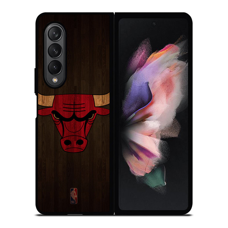 CHICAGO BULLS BASKETBALL COURT NBA Samsung Galaxy Z Fold 3 Case Cover