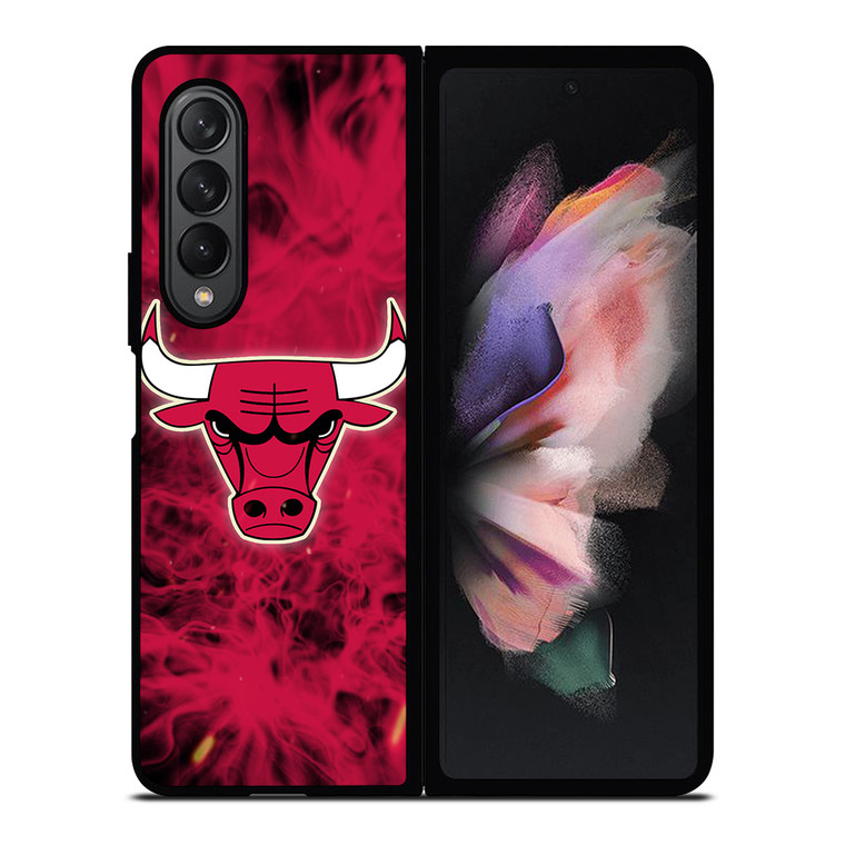 CHICAGO BULLS BASKETBALL NBA FIRE Samsung Galaxy Z Fold 3 Case Cover