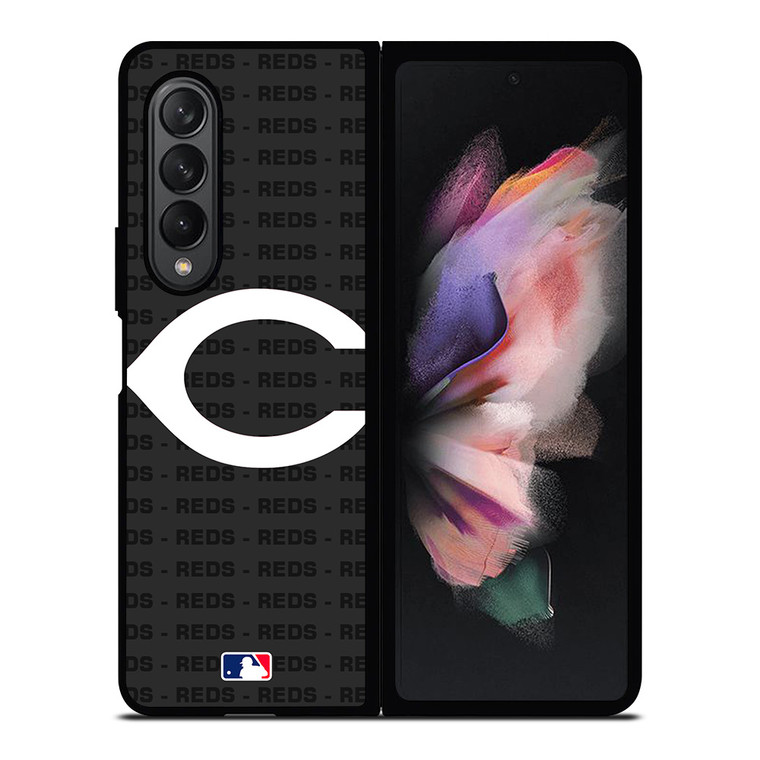 CINCINNATI REDS BASEBALL BLACK Samsung Galaxy Z Fold 3 Case Cover