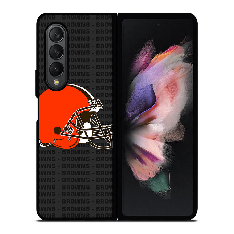 CLEVELAND BROWNS FOOTBALL TEXT Samsung Galaxy Z Fold 3 Case Cover