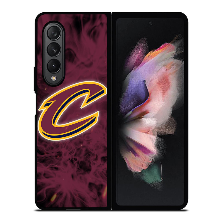 CLEVELAND CAVALIERS BASKETBALL NBA FIRE Samsung Galaxy Z Fold 3 Case Cover