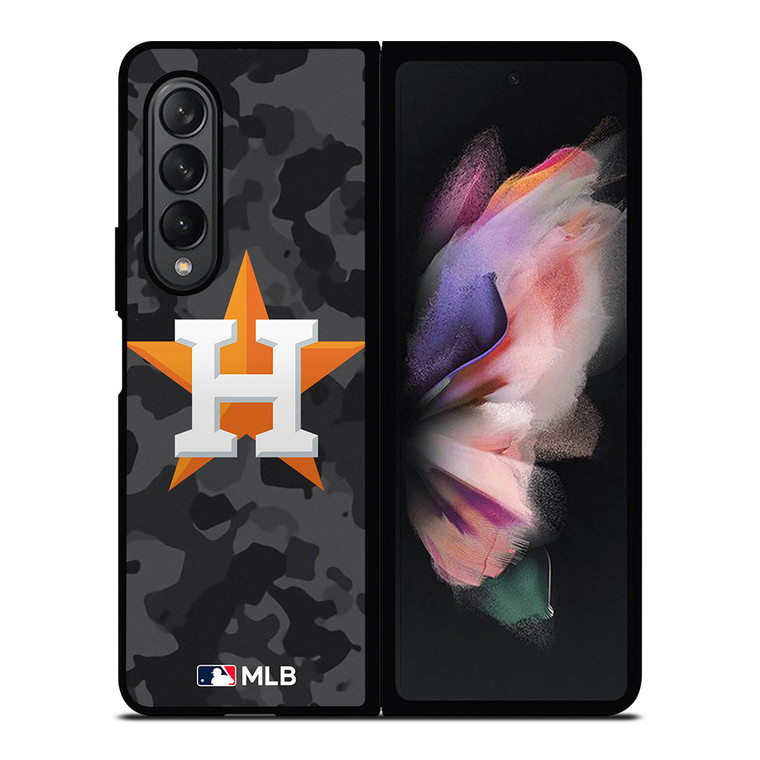 HOUSTON ASTROS BASEBALL BLACK CAMO Samsung Galaxy Z Fold 3 Case Cover