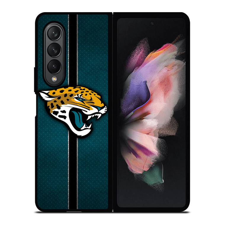 JACKSONVILLE JAGUARS NFL METAL STRIPE Samsung Galaxy Z Fold 3 Case Cover