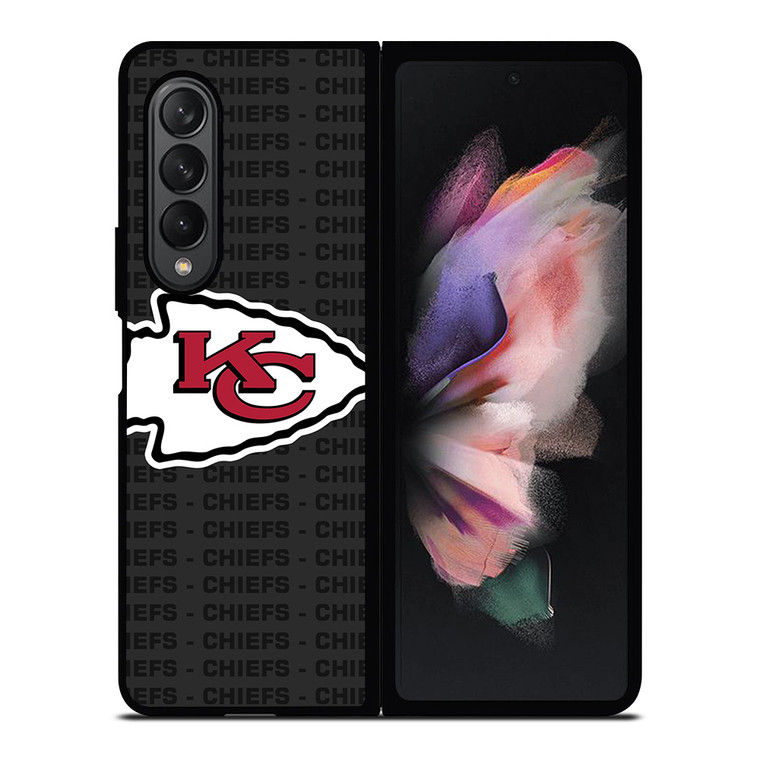 KANSAS CITY CHIEFS FOOTBALL TEXT Samsung Galaxy Z Fold 3 Case Cover