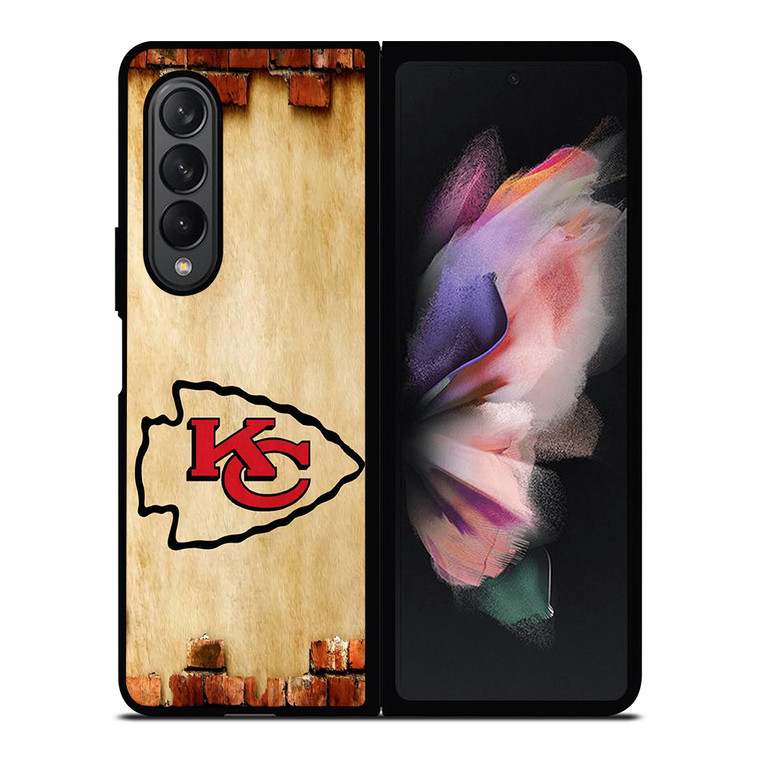 KANSAS CITY CHIEFS NFL FOOTBALL BRICKED Samsung Galaxy Z Fold 3 Case Cover