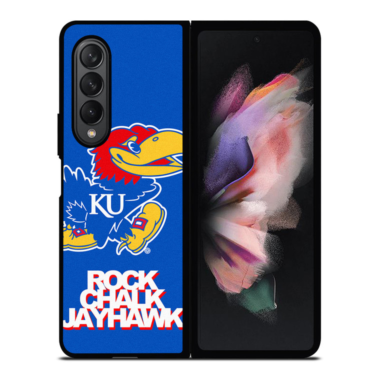 KANSAS JAYHAWKS ROCK CHALK Samsung Galaxy Z Fold 3 Case Cover