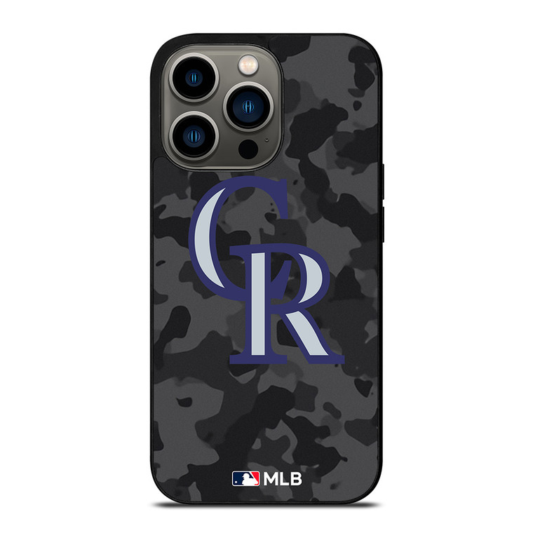 COLORADO ROCKIES BASEBALL BLACK CAMO iPhone 13 Pro Case Cover