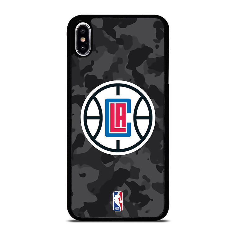 LOS ANGELES CLIPPERS BLACK CAMO iPhone XS Max Case Cover