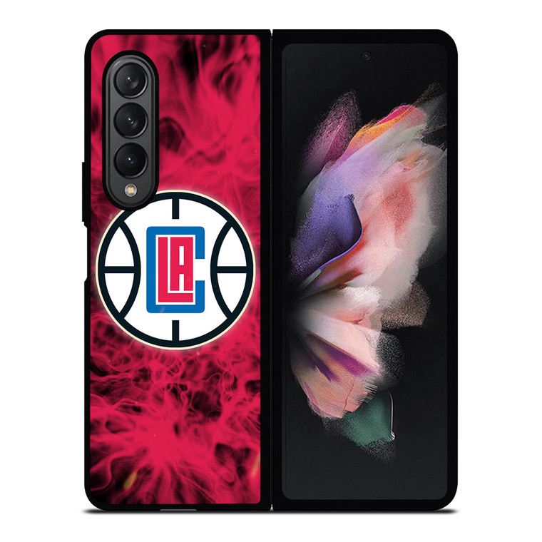 LOS ANGELES CLIPPERS BASKETBALL NBA FIRE Samsung Galaxy Z Fold 3 Case Cover