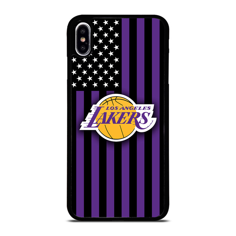 LOS ANGELES LAKERS NBA USA FLAG iPhone XS Max Case Cover
