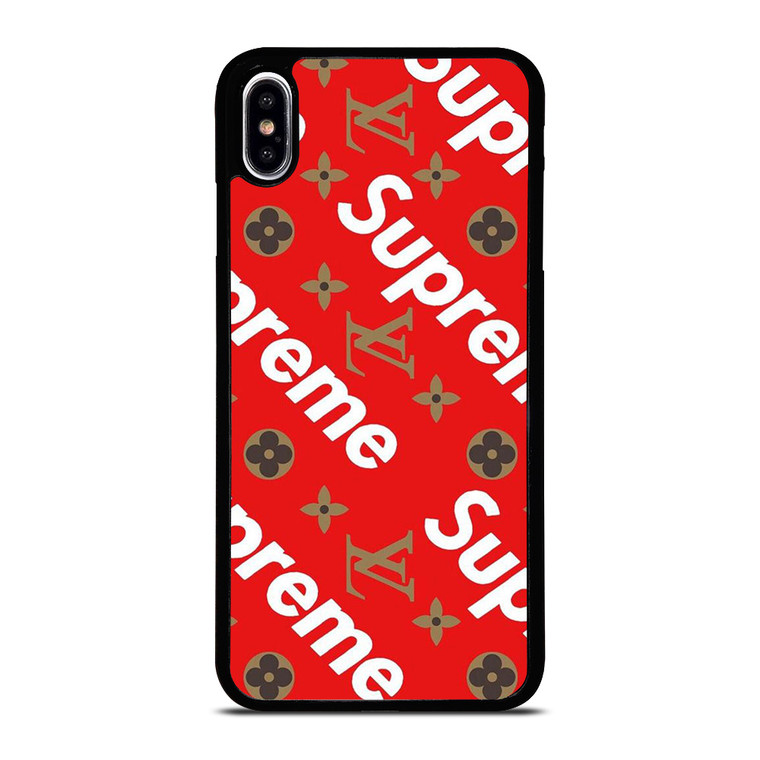 LOUIS VUITTON X SUPREME RED iPhone XS Max Case Cover