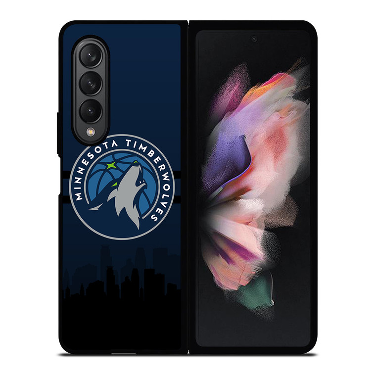 MINNESOTA TIMBERWOLVES NBA SKYLINE Samsung Galaxy Z Fold 3 Case Cover
