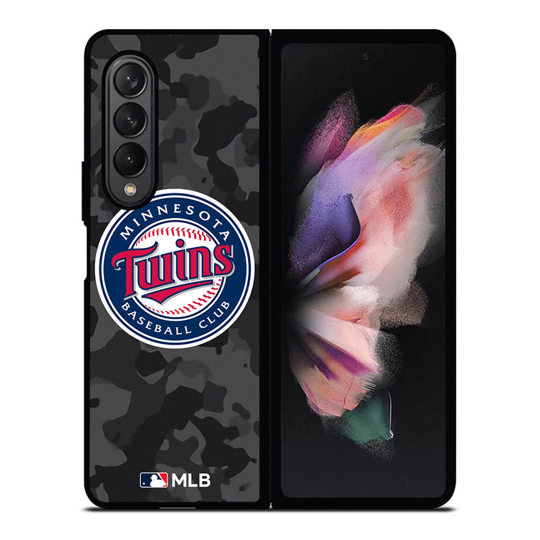 MINNESOTA TWINS BASEBALL BLACK CAMO Samsung Galaxy Z Fold 3 Case Cover