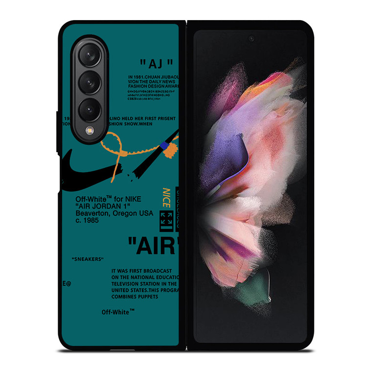 NIKE AIR OFF WHITE TOSCA Samsung Galaxy Z Fold 3 Case Cover