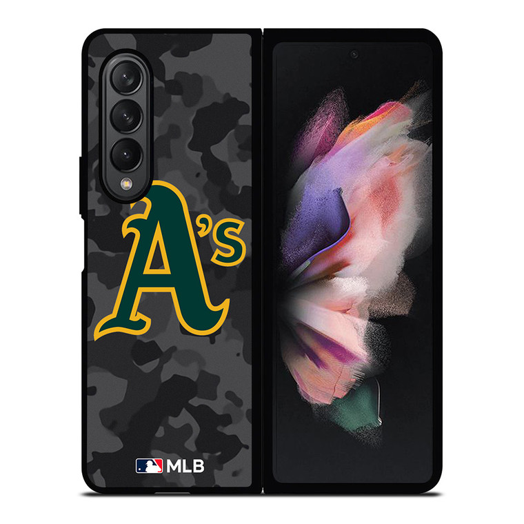 OAKLAND ATHLETICS BASEBALL BLACK CAMO Samsung Galaxy Z Fold 3 Case Cover