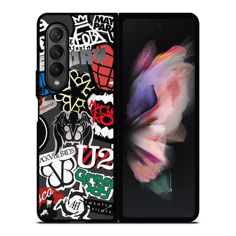PUNK ROCK BAND COLLAGE Samsung Galaxy Z Fold 3 Case Cover