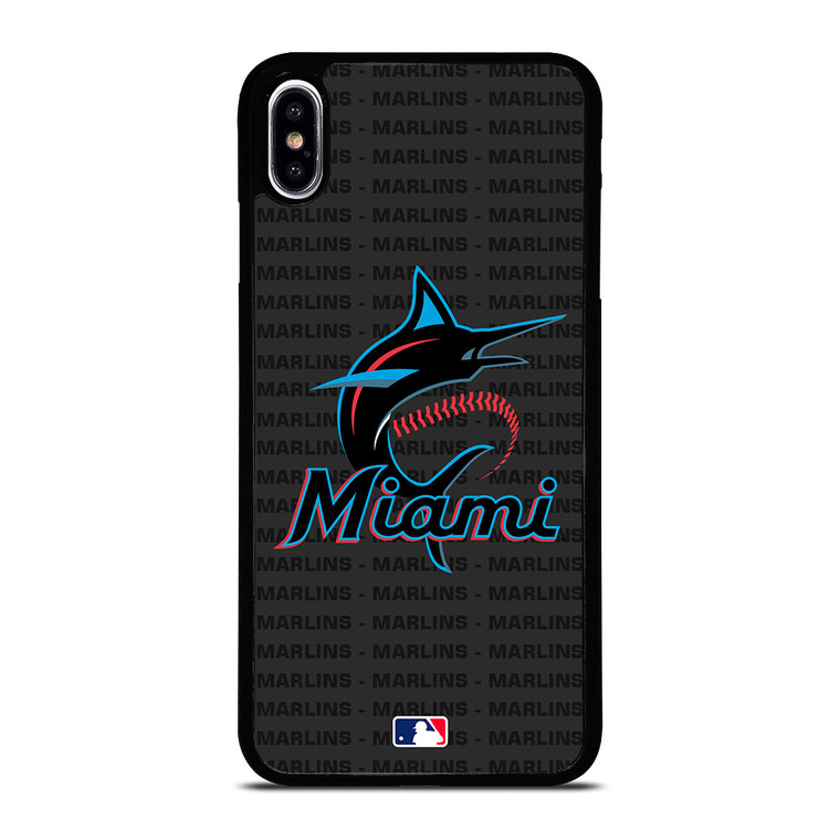MIAMI MARLINS BASEBALL BLACK iPhone XS Max Case Cover