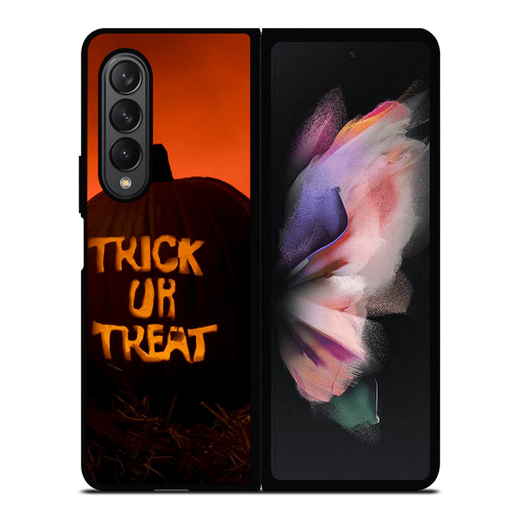 TRICK OR TREAT HALLOWEEN PUMPKIN Samsung Galaxy Z Fold 3 Case Cover