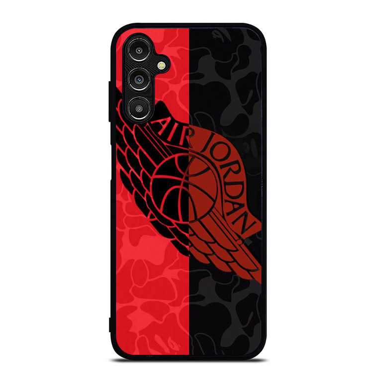AIR JORDAN RED BLACK BAPE Samsung Galaxy A14 Case Cover