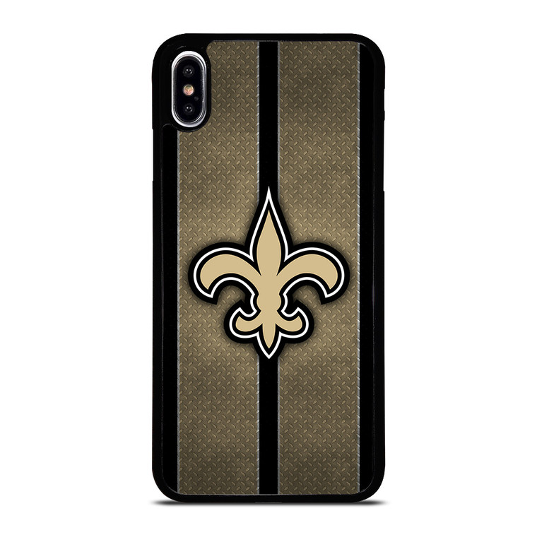 NEW ORLEANS SAINTS NFL METAL STRIPE iPhone XS Max Case Cover