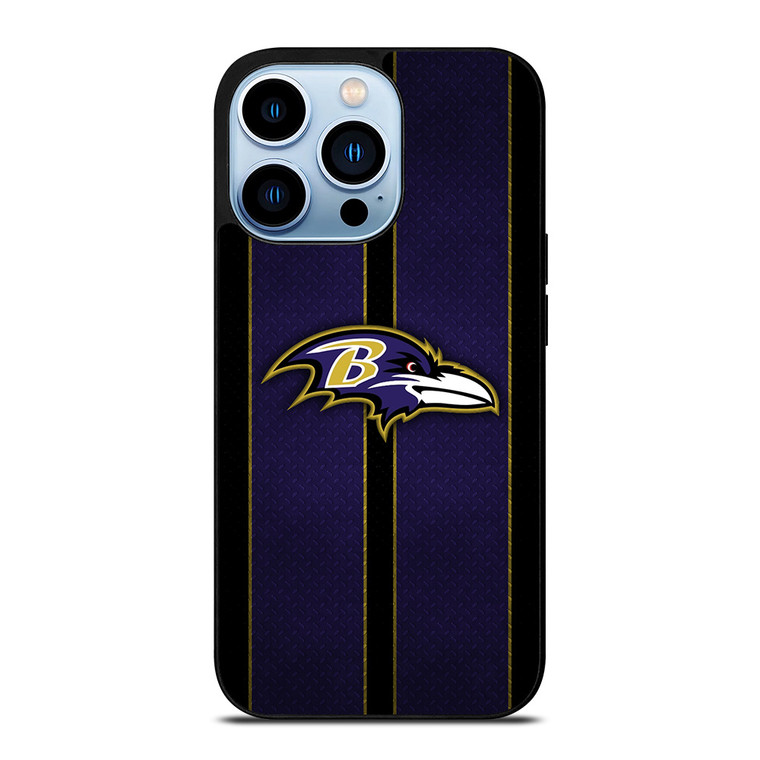 BALTIMORE RAVENS NFL METAL STRIPE iPhone 13 Pro Max Case Cover BALTIMORE RAVENS NFL METAL STRIPE iPhone 13 Pro Max Case Cover