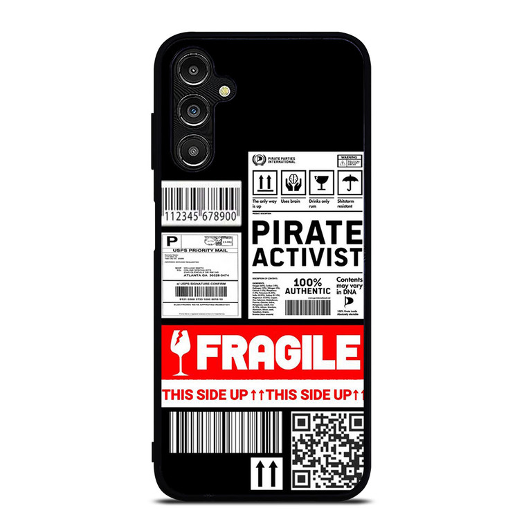 FRAGILE STAMP BARCODE LABELS Samsung Galaxy A14 Case Cover