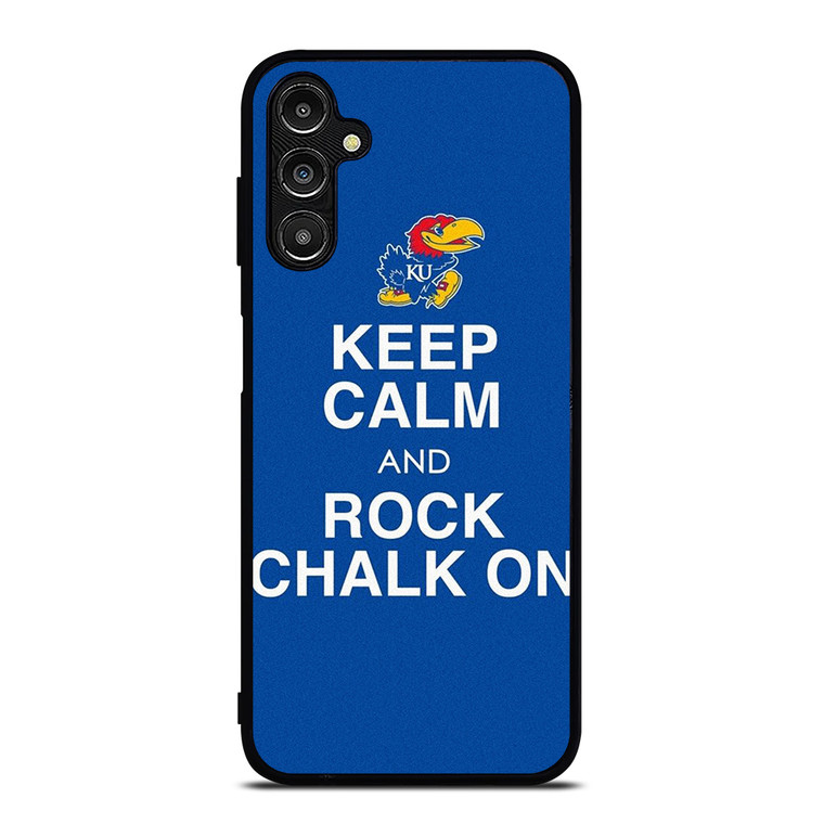 KEEP CALM AND ROCK CHALK KANSAS JAYHAWKS Samsung Galaxy A14 Case Cover