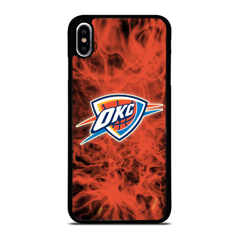 OKLAHOMA CITY THUNDERS BASKETBALL NBA FIRE iPhone XS Max Case Cover