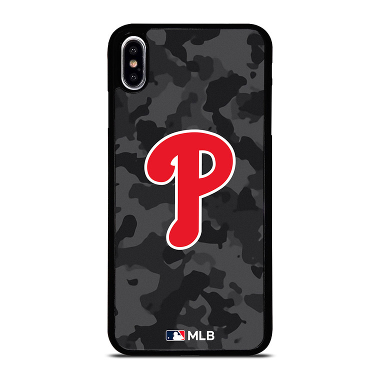 PHILADELPHIA PHILLIES BASEBALL BLACK CAMO iPhone XS Max Case Cover