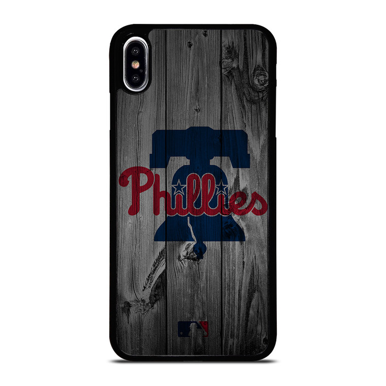 PHILADELPHIA PHILLIES BASEBALL MLB WOOD LOGO iPhone XS Max Case Cover