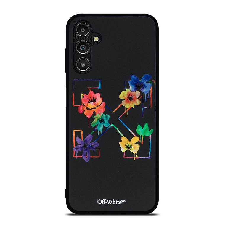 OFF WHITE COLORFUL FLOWER Samsung Galaxy A14 Case Cover