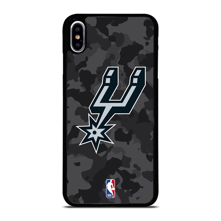 SAN ANTONIO SPURS BLACK CAMO iPhone XS Max Case Cover