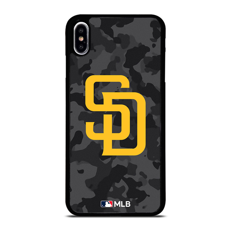 SAN DIEGO PADRES BASEBALL BLACK CAMO iPhone XS Max Case Cover