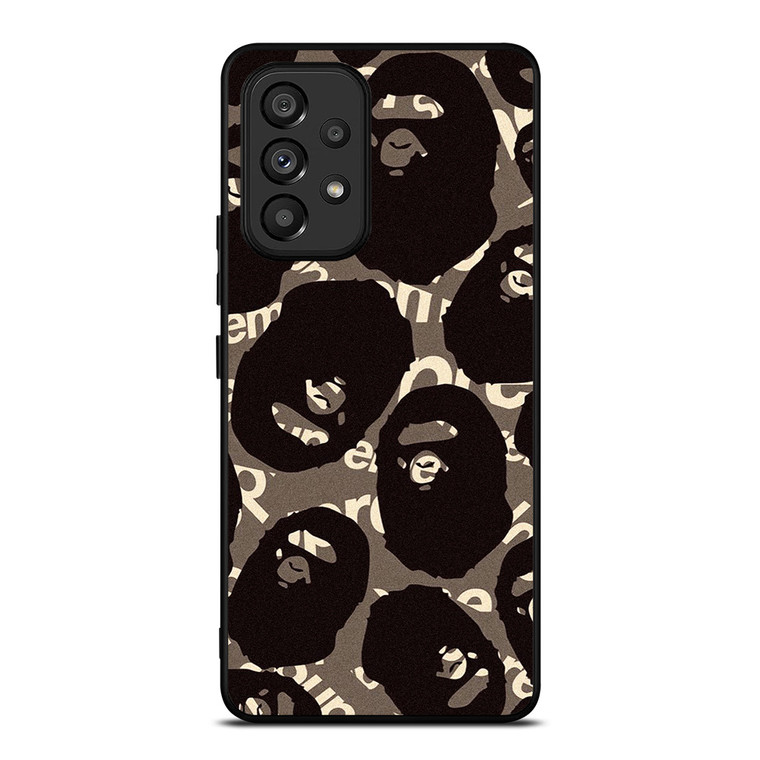 A BATHING APE SUPREME BLACK Samsung Galaxy A53 Case Cover