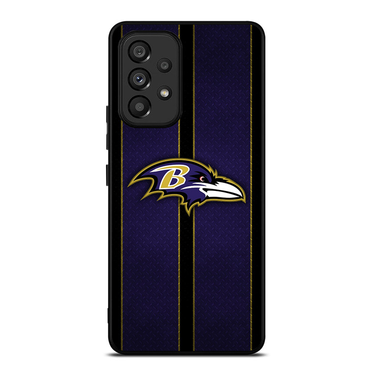 BALTIMORE RAVENS NFL METAL STRIPE Samsung Galaxy A53 Case Cover BALTIMORE RAVENS NFL METAL STRIPE Samsung Galaxy A53 Case Cover