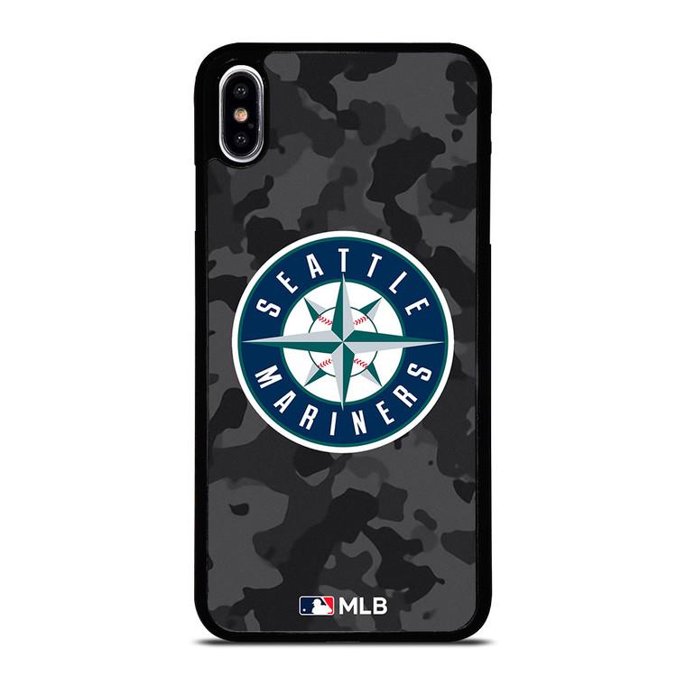 SEATTLE MARINERS BASEBALL BLACK CAMO iPhone XS Max Case Cover