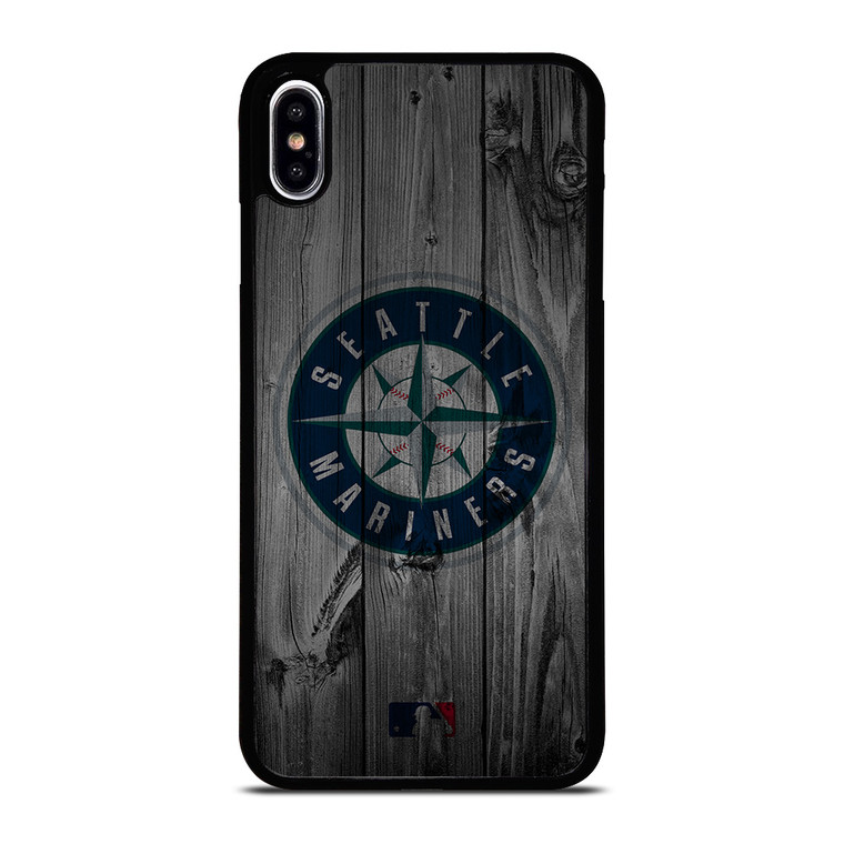 SEATTLE MARINERS BASEBALL MLB WOOD LOGO iPhone XS Max Case Cover