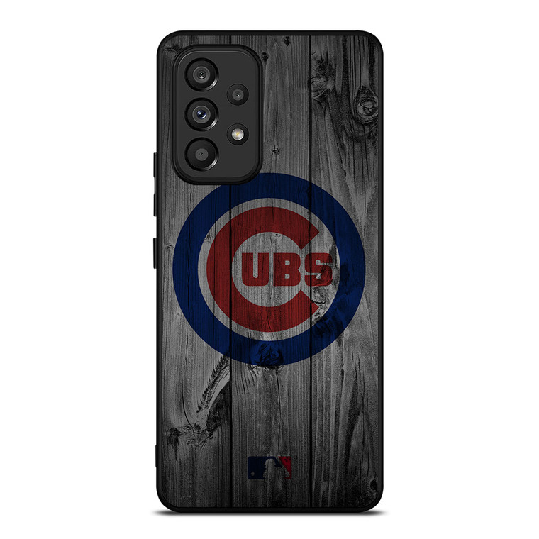 CHICAGO CUBS BASEBALL MLB WOOD LOGO Samsung Galaxy A53 Case Cover