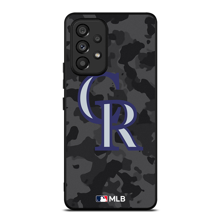 COLORADO ROCKIES BASEBALL BLACK CAMO Samsung Galaxy A53 Case Cover