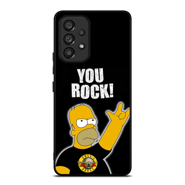 GUNS N ROSES ROCK HOMER SIMPSONS Samsung Galaxy A53 Case Cover
