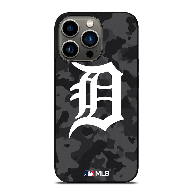 DETROIT TIGERS BASEBALL BLACK CAMO iPhone 13 Pro Case Cover