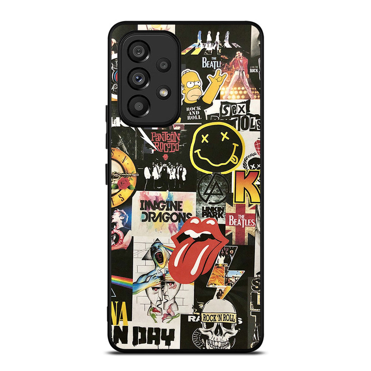 ROCK AND ROLL BAND COLLAGE Samsung Galaxy A53 Case Cover