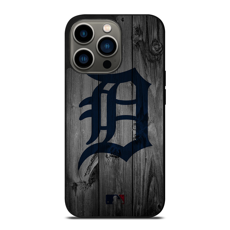 DETROIT TIGERS BASEBALL MLB WOOD LOGO iPhone 13 Pro Case Cover